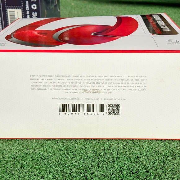 Sharper Image Wireless Rechargeable Bluetooth Titanium Headphones w/Adj Headband - Picture 3 of 3